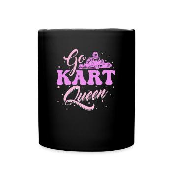 Aller karting karting karting kart driver reine - Mug uni - noir - Devant