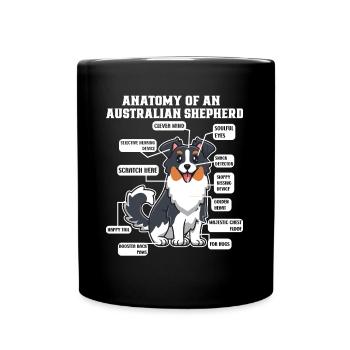 Australian Shepherd Aussie Dad Aussie Mom - Full Colour Mug - black - Front
