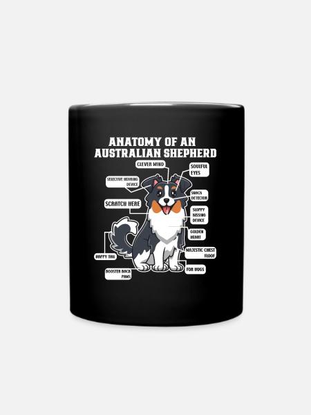 Berger australien Aussie Papa Aussie Maman - Mug uni - noir