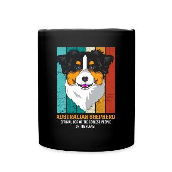 Australian Shepherd Aussie Dad Aussie Mom - Full Colour Mug - black - Front