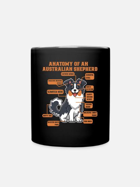 Berger australien Aussie Papa Aussie Maman - Mug uni - noir
