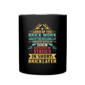 Masonry, masonry, bricklayer, apprentice, mason, master - Full Colour Mug - black - Front