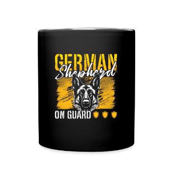 German Shepherd On Guard Belgian Shepherd Lover - Tasse einfarbig - Schwarz - Vorne
