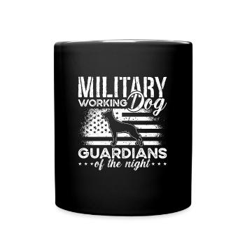 Belgian Malinois Military Working Dog Police Dog - Full Colour Mug - black - Front