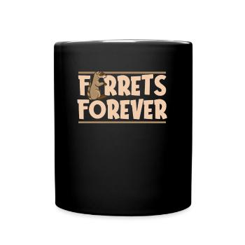 Frettchen Iltis Niedlich - Tasse einfarbig - Schwarz - Vorne