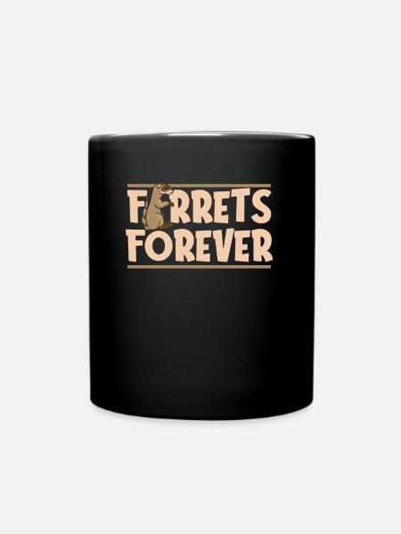 Frettchen Iltis Niedlich - Tasse einfarbig - Schwarz