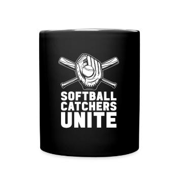 Softball Vereinen - Tasse einfarbig - Schwarz - Vorne