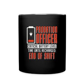 Probation Officer Critical Battery Correctional - Tasse einfarbig - Schwarz - Vorne