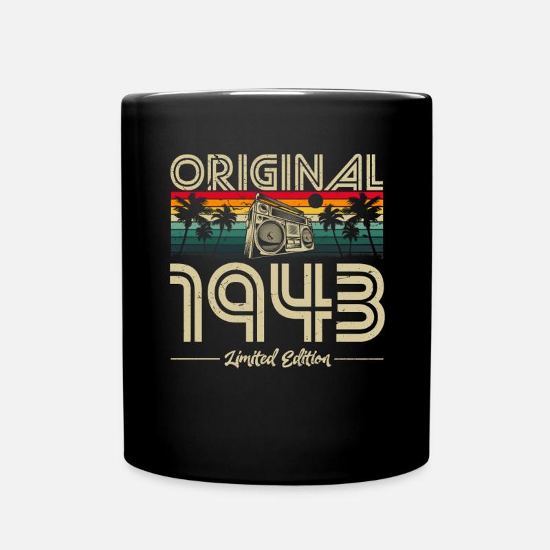 1943 Anniversaire né en 1943 Retro Vintage - Mug uni - noir