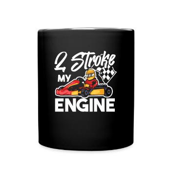 Go Kart Karting Karting Karting Driver Funny - Full Colour Mug - black - Front