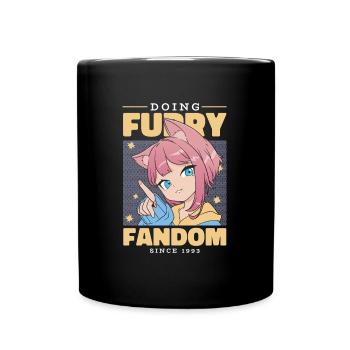 Furry Fandom Fursuits Funny - Full Colour Mug - black - Front