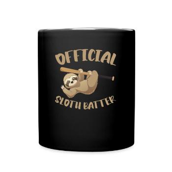 Raquette paresseuse Baseball paresseux - Mug uni - noir - Devant