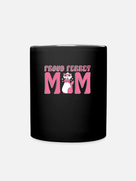 Frettchen Iltis Mutter - Tasse einfarbig - Schwarz