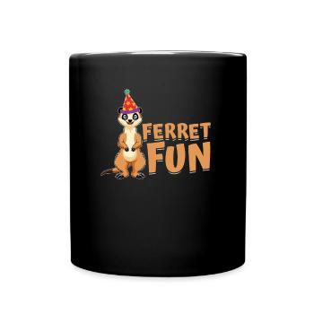 Frettchen Iltis Witzig - Tasse einfarbig - Schwarz - Vorne