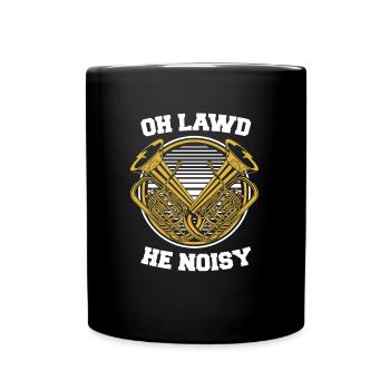 Tuba de procession de fanfare fort - Mug uni - noir - Devant