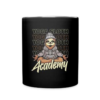 Académie de paresseux Yoga paresseux - Mug uni - noir - Devant