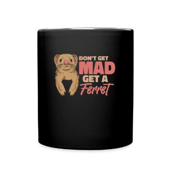 Ferret Polecat Cute - Full Colour Mug - black - Front