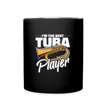 Fanfarenzug Tuba Am Besten - Tasse einfarbig - Schwarz - Vorne