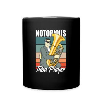 Tuba de procession de fanfare notoire - Mug uni - noir - Devant