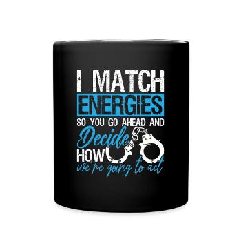 Agent de probation I Match Energies So Prison Guard - Mug uni - noir - Devant