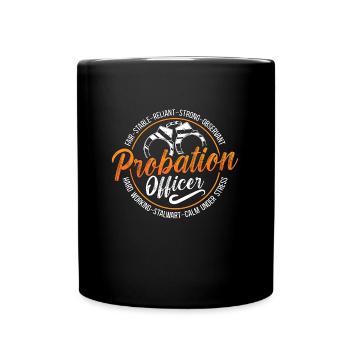 Agent de probation Gardien de prison Application de la loi - Mug uni - noir - Devant