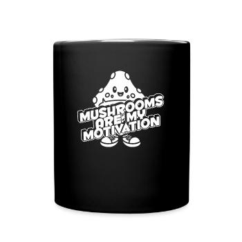 Mushroom Picker Mushrooms Funny Mushroom Dwarf - Full Colour Mug - black - Front