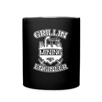 Mines d’or Mines d’or Grillades minières d’or - Mug uni - noir - Devant