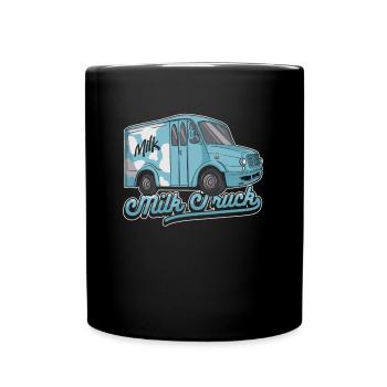 Lait de vache Panier de lait frais - Mug uni - noir - Devant