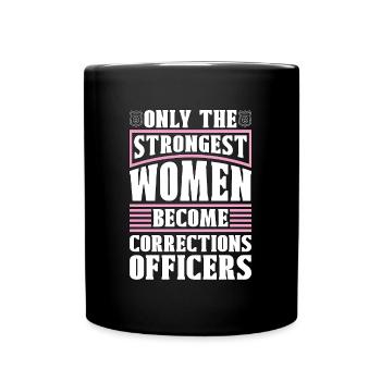 Corrections Officer Only The Strongest Thin Silver - Tasse einfarbig - Schwarz - Vorne