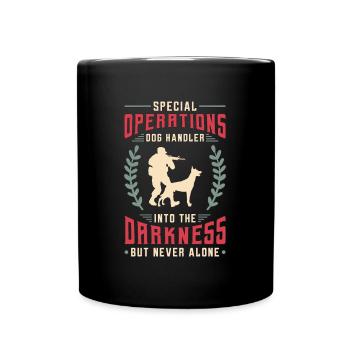 Chien policier des opérations spéciales malinois belges - Mug uni - noir - Devant