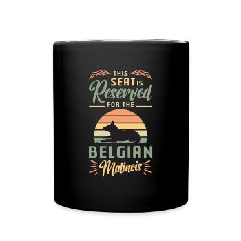 Belgian Malinois This Is Reserved Retro Pet - Full Colour Mug - black - Front