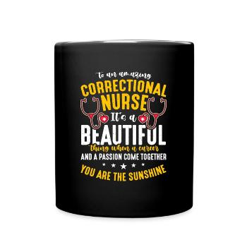 Correctional Nurse To An Amazing Prison Nurse - Tasse einfarbig - Schwarz - Vorne