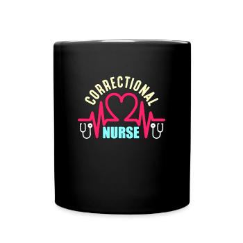 Infirmière correctionnelle Soins infirmiers en prison - Mug uni - noir - Devant