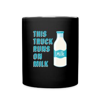 Cow Milk Milk Truck - Full Colour Mug - black - Front