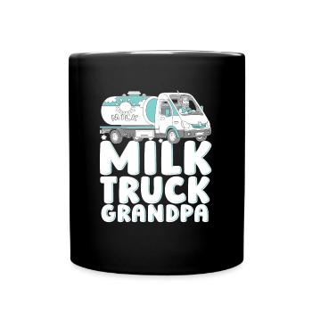 Camion de lait de vache Grandpa Milk - Mug uni - noir - Devant