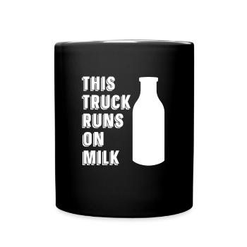 Camion de lait de vache Camion de lait - Mug uni - noir - Devant