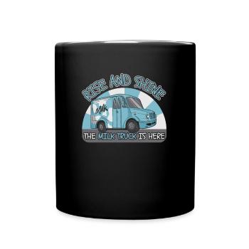 Lait de vache Panier de lait frais - Mug uni - noir - Devant