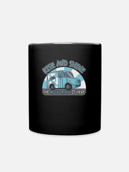 Kuh Milch Cool Milchwagen - Tasse einfarbig - Schwarz