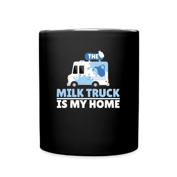 Lait de vache Wagon de lait domestique - Mug uni - noir - Devant