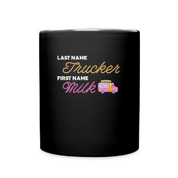 Cow Milk Cute Milk Cart - Full Colour Mug - black - Front