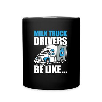 Lait de vache Fun Milk Cart - Mug uni - noir - Devant