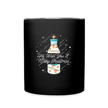 Lait de vache Panier de lait de Noël - Mug uni - noir - Devant