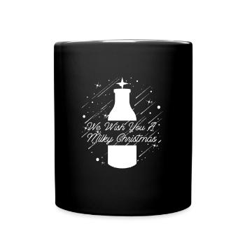 Lait de vache Panier de lait de Noël - Mug uni - noir - Devant