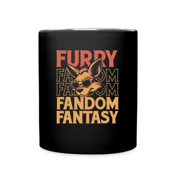 Furry Fandom Fursuits - Full Colour Mug - black - Front