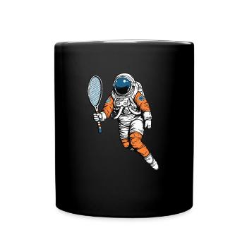Badminton Federball Astronaut - Full Colour Mug - black - Front