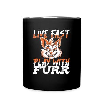 Furry Fandom Fursuits - Mug uni - noir - Devant