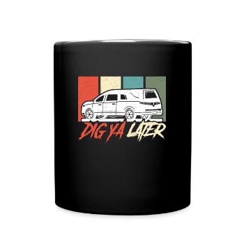 Embalmer Dig Ya Later Retro Funeral Home Embalmers - Full Colour Mug - black - Front