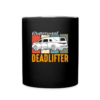 Embalmer Professional Deadlifter Retro Funeral - Full Colour Mug - black - Front