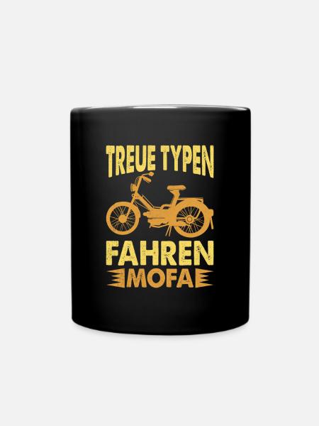 mofa moped scooter - Tasse einfarbig - Schwarz