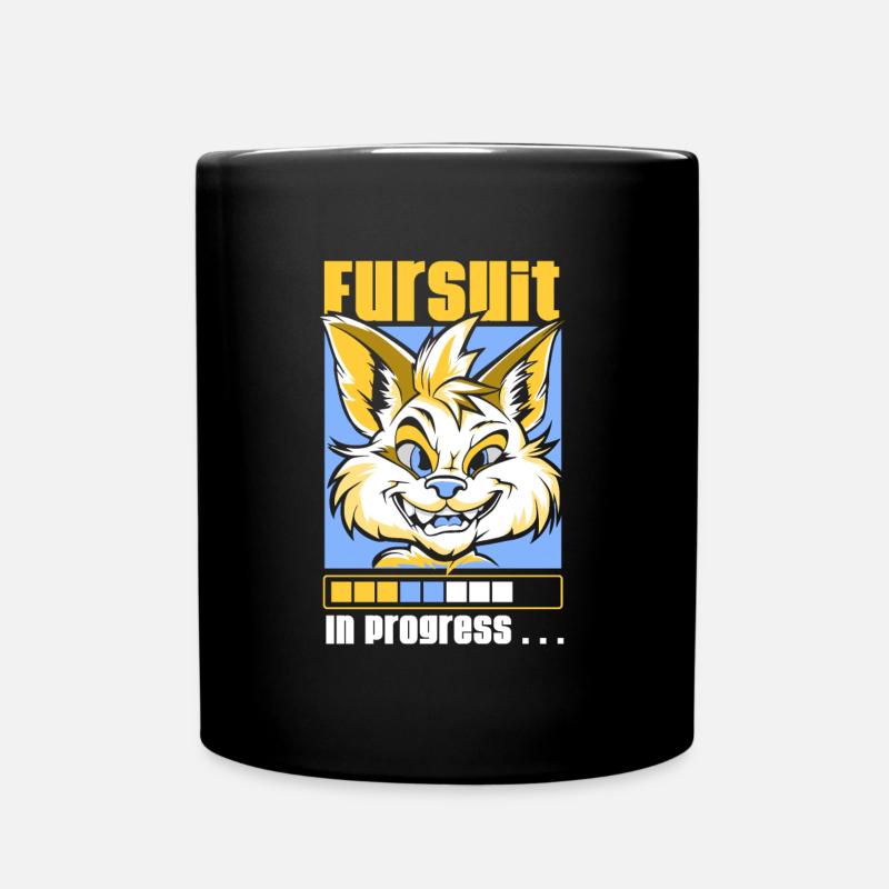 Furry Fandom Fursuits - Full Colour Mug - black